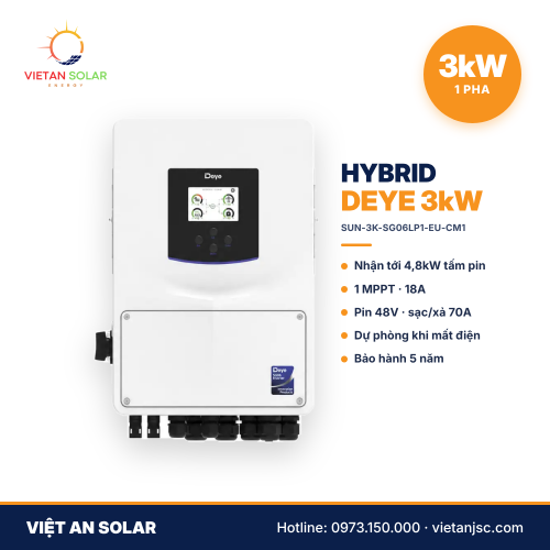 Biến tần hybrid Deye 3kW 1 pha SUN-3K-SG06LP1-EU-CM1