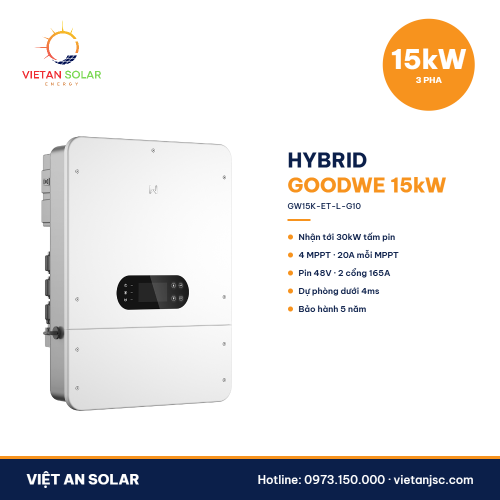 Biến tần hybrid GoodWe 15kW 3 pha áp thấp GW15K-ET-L-G10