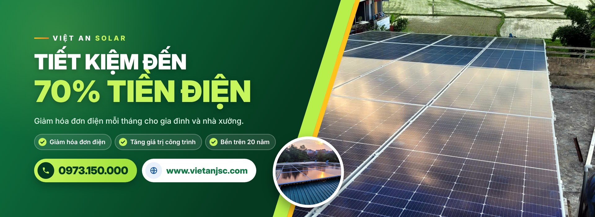 Tiết kiệm đến 70% tiền điện